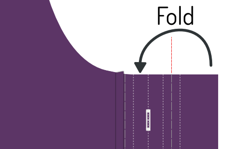 Fold the buttonhole placket