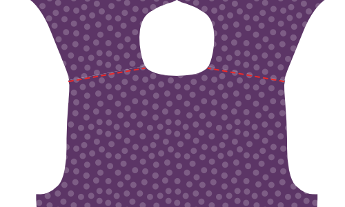 Edge-stitch the shoulder seams of the yoke