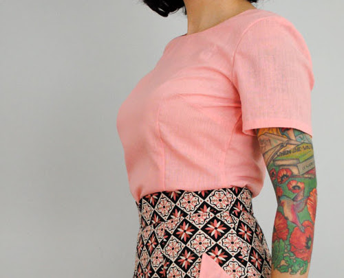 Bust darts on a top Bust darts on a top