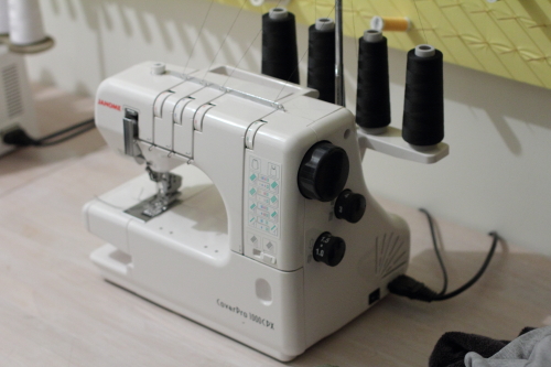 My
coverlock machine, a Janome Coverpro 1000 CPX My coverlock machine, a Janome Coverpro 1000 CPX