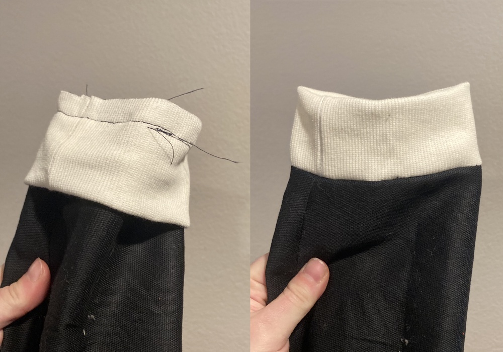 Turn the cuffs outward