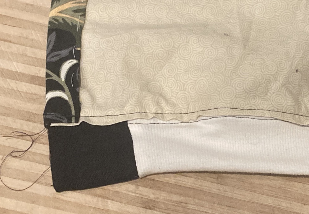 Fold up the ends of the plackets